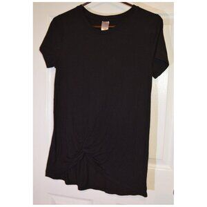 Time and Tru Black Blouse Short Sleeve Pullover Shirt Girls Child Size S (4-6)